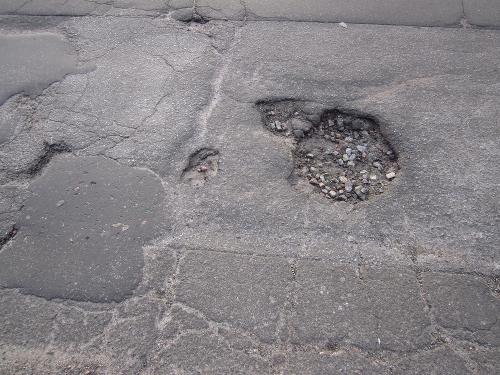 Old,Bad,Asphalt,Road,Pothole,Pit