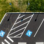 Aerial,Image,Looking,Straight,Down,Over,Two,Handicap,,Ada,,Parking